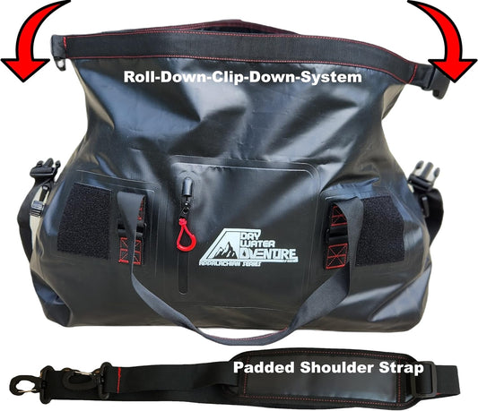 Waterproof Duffel Bag, Marine Grade (120 Liter/31.7 Gallon, Appalachian Series, Black) - Roamly