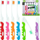 Travel Toothbrush, Portable Toothbrush Built in Cover, Travel Size Toothbrush Hiking, Camping, Traveling, Folding Toothbrushes, Collapsible Multi Color Travel Toothbrush Kit (6 Pack Soft-Multicolor)