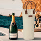 ZORMY Single Bottle Insulated Wine Tote, 1 Bottle Wine Carrier Bag Padded Wine Cooler Perfect Wine Lover's or Wedding Gift-White
