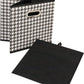 Household Essentials Fabric Storage Bins 6 Piece Set, Houndstooth White and Black