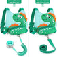 Accmor 3 in 1 Toddler Harness Leash + Baby Anti Lost Wrist Link, Cute Dinosaur Kids Safety Harness Tether, Kids Walking Wristband Assistant Strap Belt for Parent Boys Outdoor Activity (LightGreen)