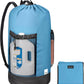 BALEINE 150L Laundry Bag Backpack, 900D Oxford Fabric Large Travel Laundry Bags with Shoulder Straps and 2 Mesh Pockets for College Dorm, Apartment, Laundromat (Blue, 150L)