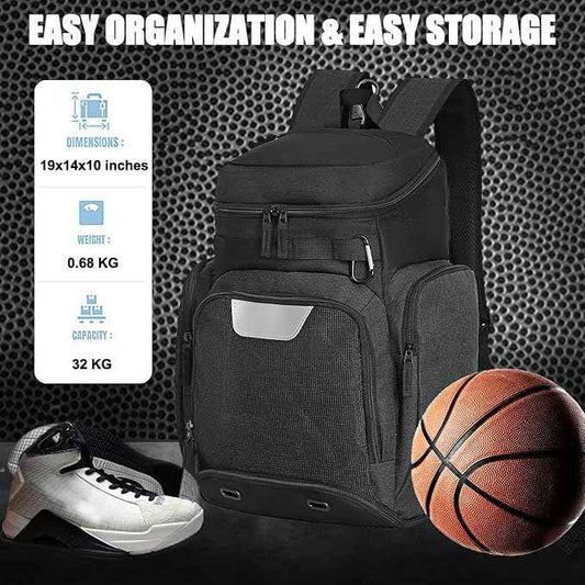 LARIPOP Basketball Backpack Bag with Ball Compartment Ventilated Shoe Compartment for Men Youth Soccer Volleyball Training
