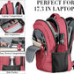BIKROD Unisex Rose Laptop Backpack, Suitable for College Students, 17-inch Laptop Compartment, Spacious Interior, USB Charging Port, Anti-Theft Design, Comfortable Back Panel
