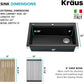 KRAUS Bellucci Workstation 33" Single Bowl Granite Kitchen Sink in Metallic Black w/Accessories, KGTW2-33MBL, Includes Dish Drainer/Dish Drying Rack