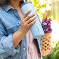 LifeStraw Go Series Tumbler – Double Wall Insulated Stainless Steel Water Filter, Icelandic Blue, Designed for Everyday Use, Removes Bacteria, Parasites, Microplastics, and Improves Taste