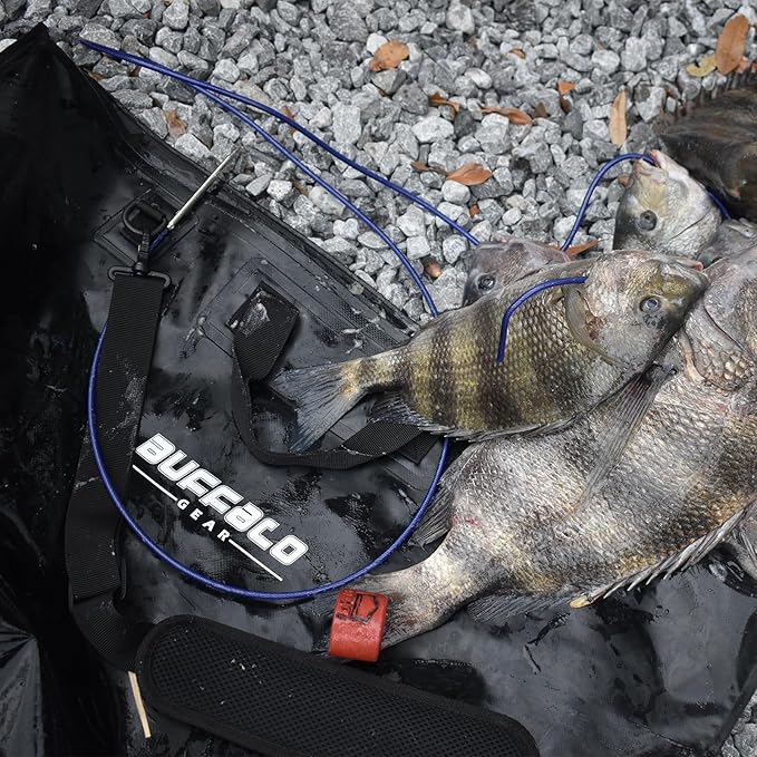 Buffalo Gear Fish Tournament Weigh in Bag for Bass Fishing, Heavy Duty Fish Bag for Caught Fish Waterproof,Leakproof,Puncture Resistant