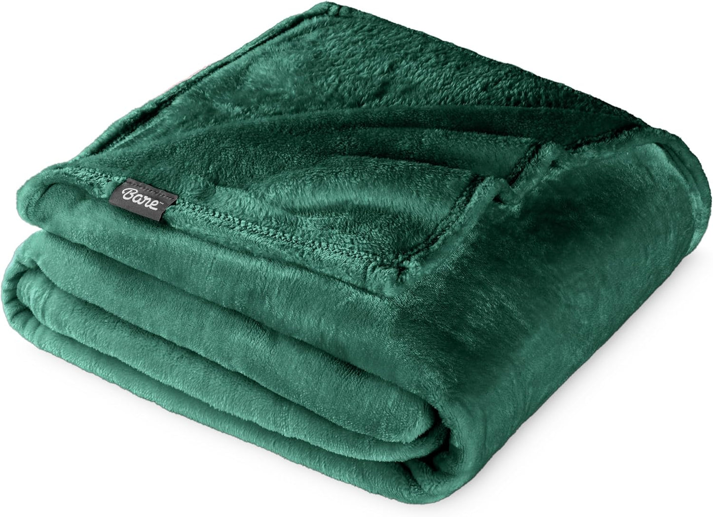 Bare Home Fleece Blanket - Full/Queen - Ultra-Soft Lightweight for Bed, Sofa, and Couch - Luxury Microplush - Cozy Warm Blanket (Full/Queen, Forest Green)