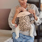 BabyBjörn Baby Carrier Mini, Cotton, Beige/Leopard | Newborn Carrier (7-25 lbs), Ergonomic, Easy-to-Use