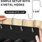 Simple Houseware 24 Pockets - Crystal Clear Over The Door Hanging Shoe Organizer, Black (64'' x 19'')