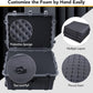 Lykus HC-7240 Large Waterproof Hard Case with Wheels and Customizable Foam, Interior Size 28.3x21.6x15.6 inch, Suitable for cameras, lenses, electronic equipment and more