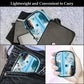 Serfeymi Weekly Travel Pill Organizer Pill Case for Purse with Removable 7 Day Pill Box, Fashionable Travel Medicine Organizer Pill Container for Medicine, Vitamin - Blue 03