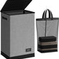 SOLEDI Laundry Hamper with Lid 90L Large & Tall Collapsible Laundry Basket, Clothes Hamper with Bag Removable Easy to Carry, Dirty Hampers for Bedroom, Bathroom, Dorm, College, Grey