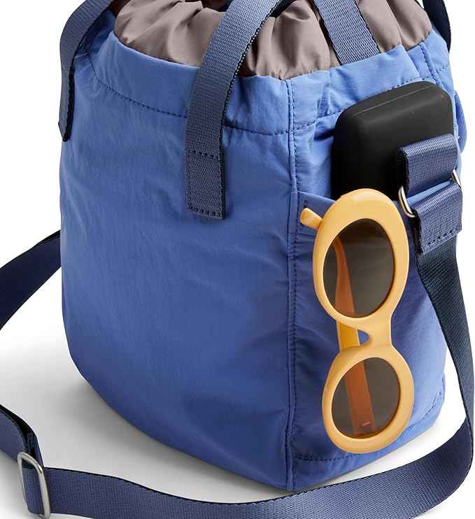 Bellroy Cinch Bucket Bag (compact 9 liter lightweight crossbody bag with external organization, internal zip pocket, adjustable shoulder strap, and adapts to be carried three ways) - DenimBlue