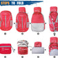 ZOMAKE Ultra Lightweight Packable Backpack 25L, Foldable Hiking Backpacks Water Resistant Small Folding Daypack for Travel(Red)