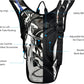 Reflective Hydration Backpack, Hydration Pack - Water Backpack with 2L/3L Hydration Bladder, Essential for Festivals - Rave Hydration Pack for Hiking, Running, Cycling, and Festivals