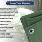 8’x10’ Canvas Tarps Heavy Duty Waterproof Tarpaulins with Aluminum Grommets,UV Resistant, 22Mil Multipurpose Drop cloth, 14oz Durable Cover Sheet for Outdoor and Indoor Use with Ropes.