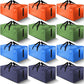12 Pack Large Strong Moving Bags with Zippers & Carrying Handles - Water-Resistant - Heavy Duty Storage Tote for Space Saving, Fold Flat, Alternative to Moving Box (Multicolored)