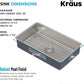 KRAUS Dex 32-inch Undermount 16 Gauge Stainless Steel Single Bowl Kitchen Sink, KA1US32B