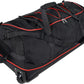 110L/140L Expandable Soft-Sided Foldable Duffle Bag with 2 Rubber Wheels,Packable 32” Rolling Carry-On with Multi-Pockets & Compartments,Black Red - Roamly