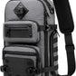 OZUKO Tactical Backpack Chest Sling Bags for Men, Waterproof Crossbody Shoulder Daypack for Outdoor Walking Hiking Trekking (Dark gray)