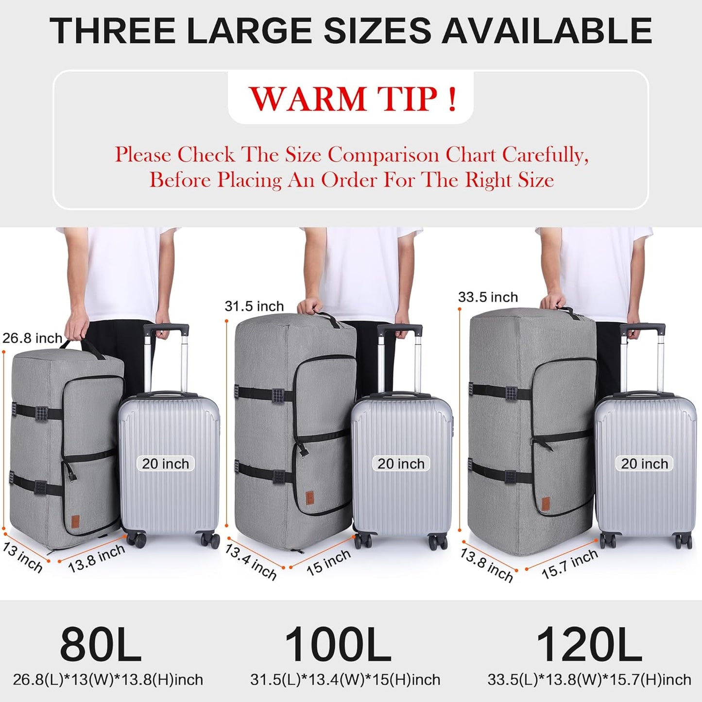 100L Duffle Bag for Travel, Large Foldable Waterproof Travel Duffel Bags Weekender Overnight Bag for Men and Women with Shoe Compartment - Roamly