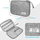 Electronics Organizer Travel Case,Electronic Accessories Storage Bag,Portable Waterproof Cable Organizer Bag,Travel Cord Organizer Bag for Small Charging Cord Storage,Cables,SD Card (Grey)