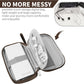 Travel Cable Organizer Bag Pouch Electronic Accessories Carry Case Portable Waterproof All-in-One Storage Bag for Cable,Charger, Phone, Hard Drive，SD Card-Coffee