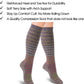 Cotton Compression Socks for Women & Men. 15-20 mmHg Support Knee-High Charcoal Gray X/W