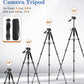 JOILCAN 75" Camera Tripod, Tripod for Camera Cell Phone, Aluminum Heavy Duty Tripods Stand, Tall Travel Tripods with Carry Bag Compatible with iPhone Canon Nikon DSLR Camera Laser Projector