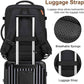Joyway 20in Carry On Luggage with Cup Holder and USB Port, 25% Expandable Capacity, Smart Suitcase with Anti Slip Wheels and Backpack, Perfect for Men and Women 3 Piece Set Black
