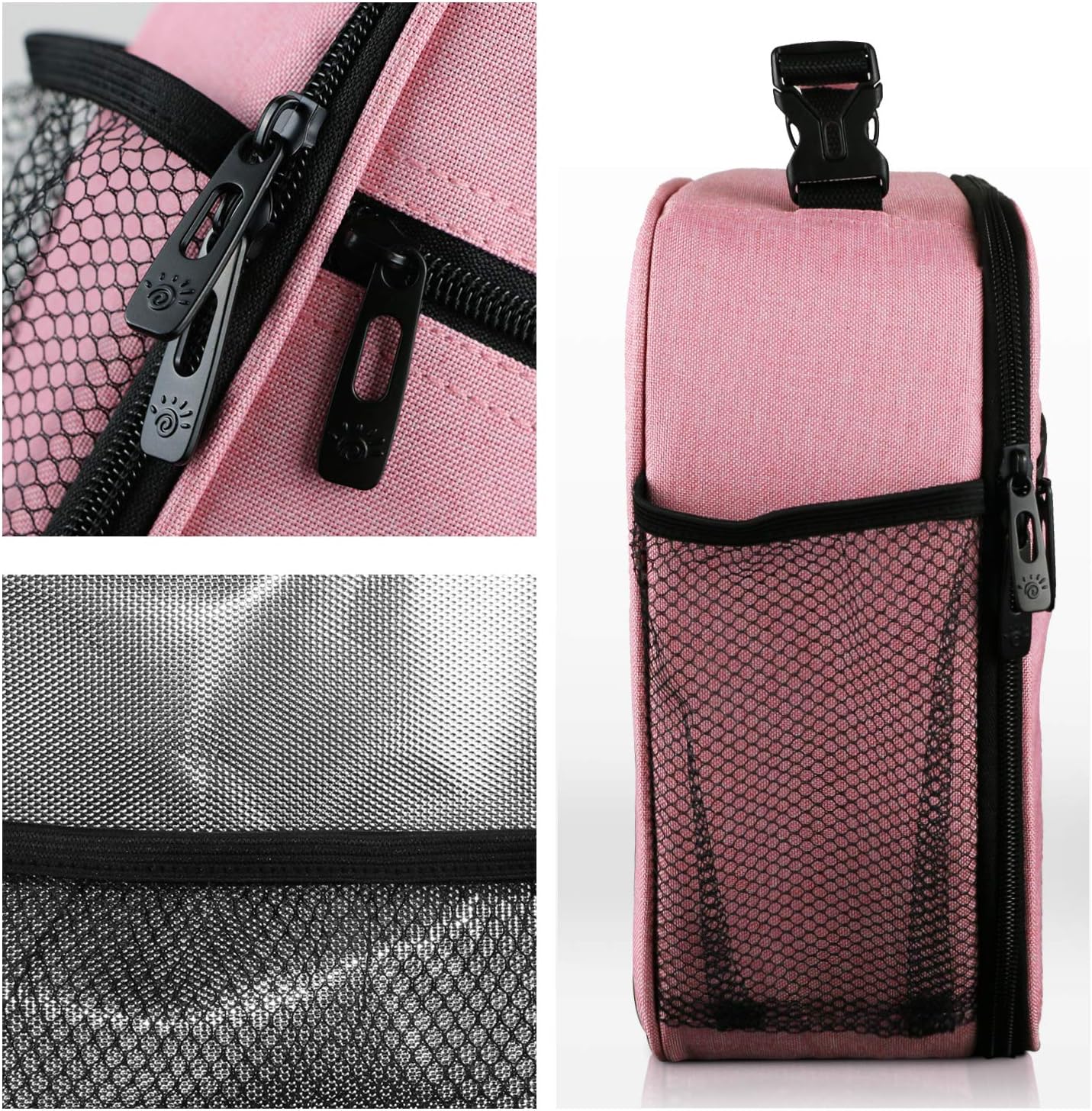 Hap Tim lunchbox for Adult, Insulated Lunch Bag for Women, Reusable Lunch Box, Spacious Lunchbag, Pink (18654-PK)