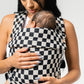 Mabē Monarch Ergonomic Baby Carrier – Premium Cotton Soft Structured Newborn to Toddler Carrier with Hip-Healthy Design, 3 Carry Positions (7-35lbs), Lightweight & Breathable, (Ebony Check)