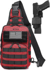 ATBP Tactical Sling Backpack With Holster Military Crossbody Bag for Men Single Shoulder Back Pack 10L