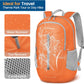 ZOMAKE Ultra Lightweight Packable Backpack 25L, Foldable Hiking Backpacks Water Resistant Small Folding Daypack for Travel(Orange)