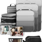 Veken 11 Set Compression Packing Cubes for Travel Essentials,Compressible Expandable Large Luggage Suitcase Organizer Bags for Clothing,Durable Space Saver Storage Bags with Toiletry Bags(Black)