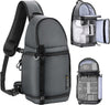 K&F Concept Camera Sling Bag Crossbody Bag Camera Shoulder Backpack DSLR/SLR/Mirrorless Photography Bags Compatible with Canon/Nikon/Sony/Fuji/Gopro/DJI