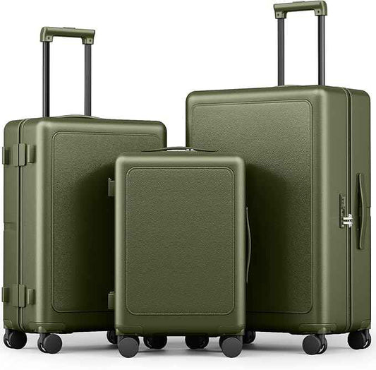 Joyway Luggage Sets 3 Piece with Spinner Wheels, Carry On Luggage 20In with ABS+PC Hardshell, Lightweight Suitcase Set with TSA Lock and Pressure-resistant Frame, 20/24/28 Inch, Green