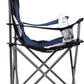 Internet's Best 2 Pack Padded Camping Folding Chair | Outdoor | Navy Blue | Sports | Cup Holder | Comfortable | Carry Bag | Beach | Quad