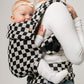 Mabē Monarch Ergonomic Baby Carrier – Premium Cotton Soft Structured Newborn to Toddler Carrier with Hip-Healthy Design, 3 Carry Positions (7-35lbs), Lightweight & Breathable, (Ebony Check)
