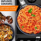 Pro DUXANO 12PC Hybrid 3-Ply Stainless Steel Skillet&Nonstick Pots and Pans Set, High Heat Sear&Fry, 2-Layer Ceramic Induction Cookware, 9H Scratch-Resistant&Anti-Warp,PFAS Free,All Cooktop/Dishwasher