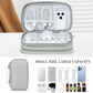 FYY Travel Electronic Cable Organizer Bag, Pouch Electronic Accessories Carry Case Portable Waterproof Double Layers Storage Bag for Cable, Cord, Charger, Phone, Earphone, Medium Size, Grey