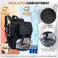 Goture Fishing Backpack, 58L 900D Water-Resistant Insulated Tackle Backpack with Cooler, Rod Holders, 8 Lure Pockets, Detachable Crossbody Bag, Gear Storage Large Fishing Bag for Camping Hiking