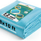 Tarps Heavy Duty Waterproof 8x10-12 mil Thick Camping Tent - Blue Tarp 8x10 UV Resistant, Rip & Tear Proof with Metal Grommets – Multipurpose Use for Camping, Tent, Boat, RV, Car, & Pool Cover