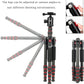 BONFOTO B690C Lightweight Carbon Fiber Portable Tripod Compact Travel Camera Tripod Monopod with 360 Degree Ball Head,1/4" Quick Release Plate and Carry Bag for DSLR Cameras