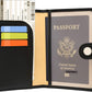 ZOPPEN Passport Holder Women Men, Passport Cover Travel Wallet Rfid Blocking Passport Wallet Cover Case Travel Essentials Document Organizer, Black