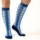Medical Grade Compression Socks for Men & Women 15-20 mmHg by OrthoSleeve (Blue Argyle, X-Large)