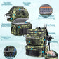 HXLGMD Fishing Backpack with Rod Holders, Double Layer Large Water-resistant Tackle Bag Store Gear with Cooler, Green