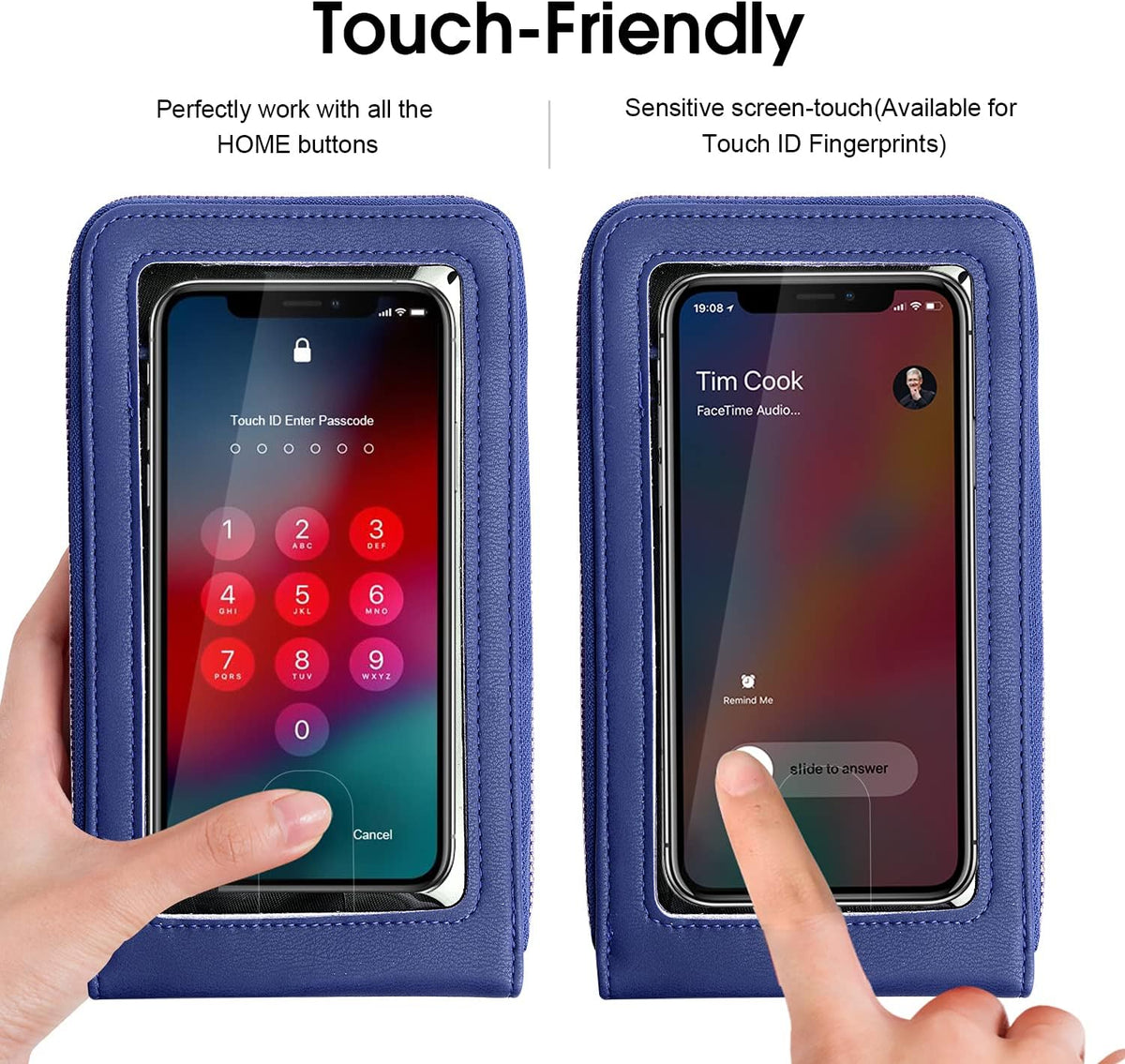 Crossbody Cellphone Purse Women Touch Screen Bag RFID Blocking Wallet Handbag Shoulder Strap