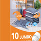10 Jumbo Vacuum Storage Bags with Electric Pump,Plastic Packaging Bags, Space Saver Bag for Clothes, Mattress, Blanket, Duvets, Pillows, Comforters, Travel